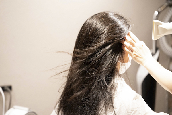 ヘアカットの様子